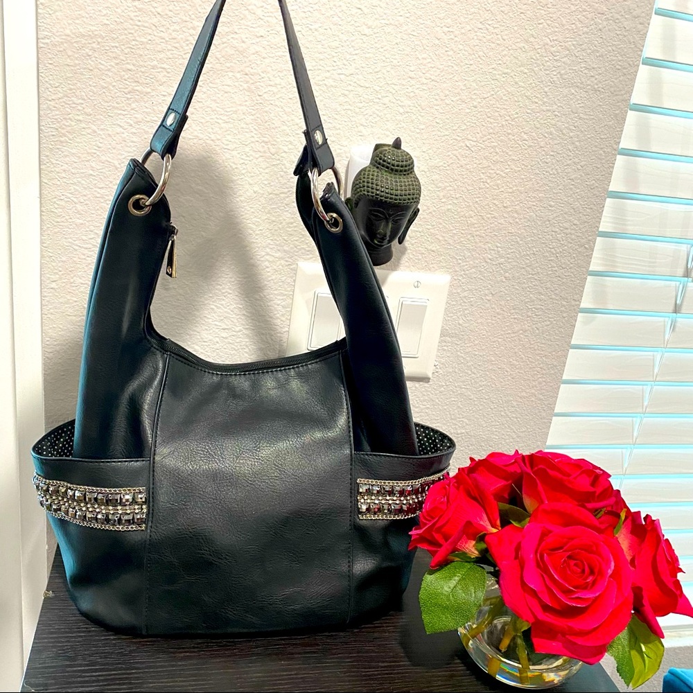 Dolce Vita Embellished Faux Leather Hobo Bag🌹